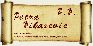 Petra Mikašević vizit kartica